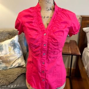 Express Hit Pink Essential Stretch Career Blouse - Size S